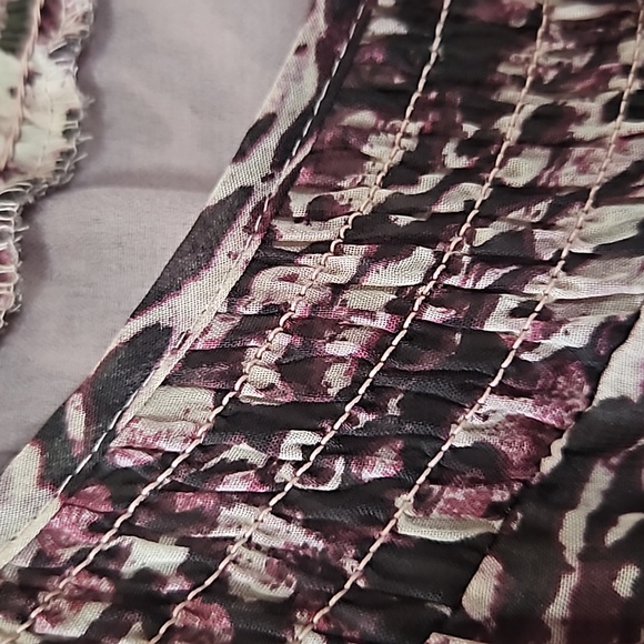 Apt 9 Women's Printed Tie Neck 3/4 Sleeve Blouse Size Large - Picture 4 of 13